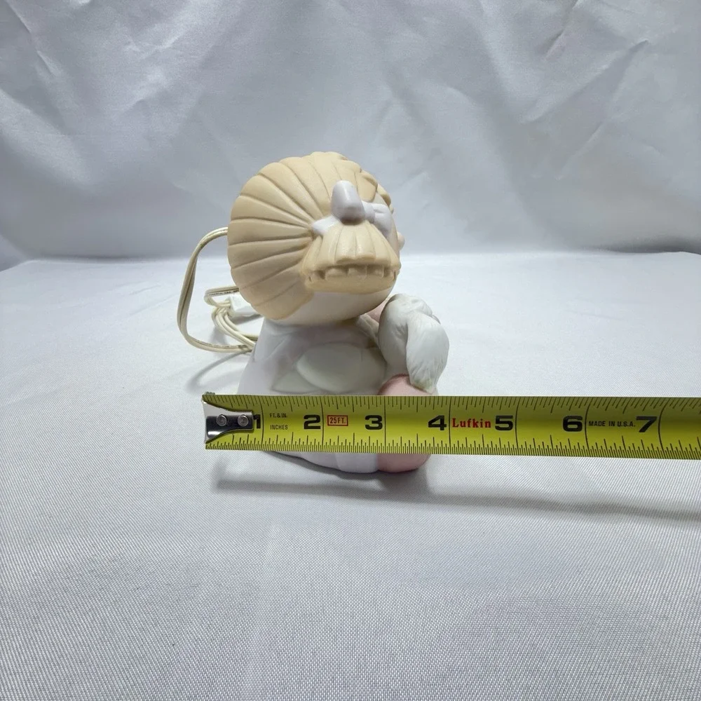 Vintage 90's Bumpkins‎ Girl With Dog Nightlight Enesco Fanrizio Pastel Bisque